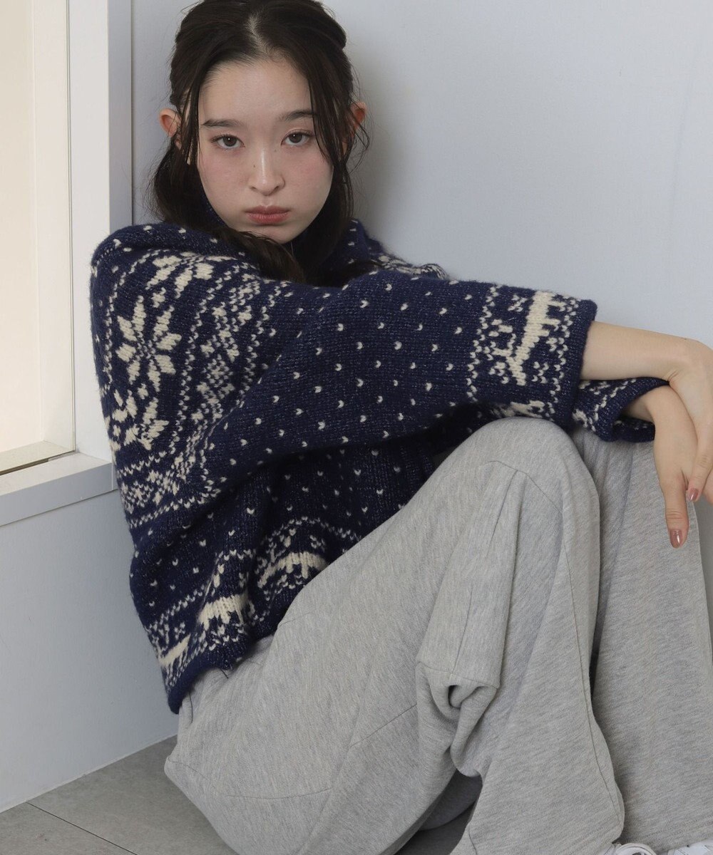 WEGO ノルディックZIPニット 