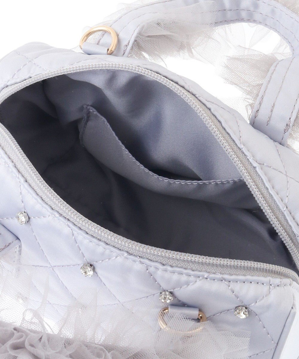 Maison de FLEUR EC限定チュールハンドルラインストーンボストン 