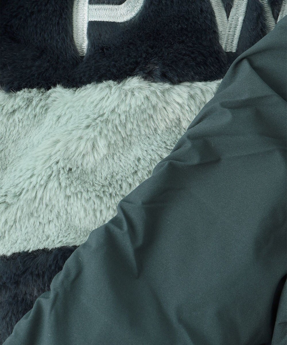 PW CIRCULUS 【ふわもこあったか/防寒/裏地付】【WOMEN】ボーダーフェイクファープルオーバー 