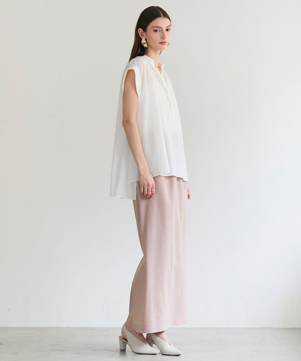BEIGE， BAC / コットンシアー ギャザーブラウス 
