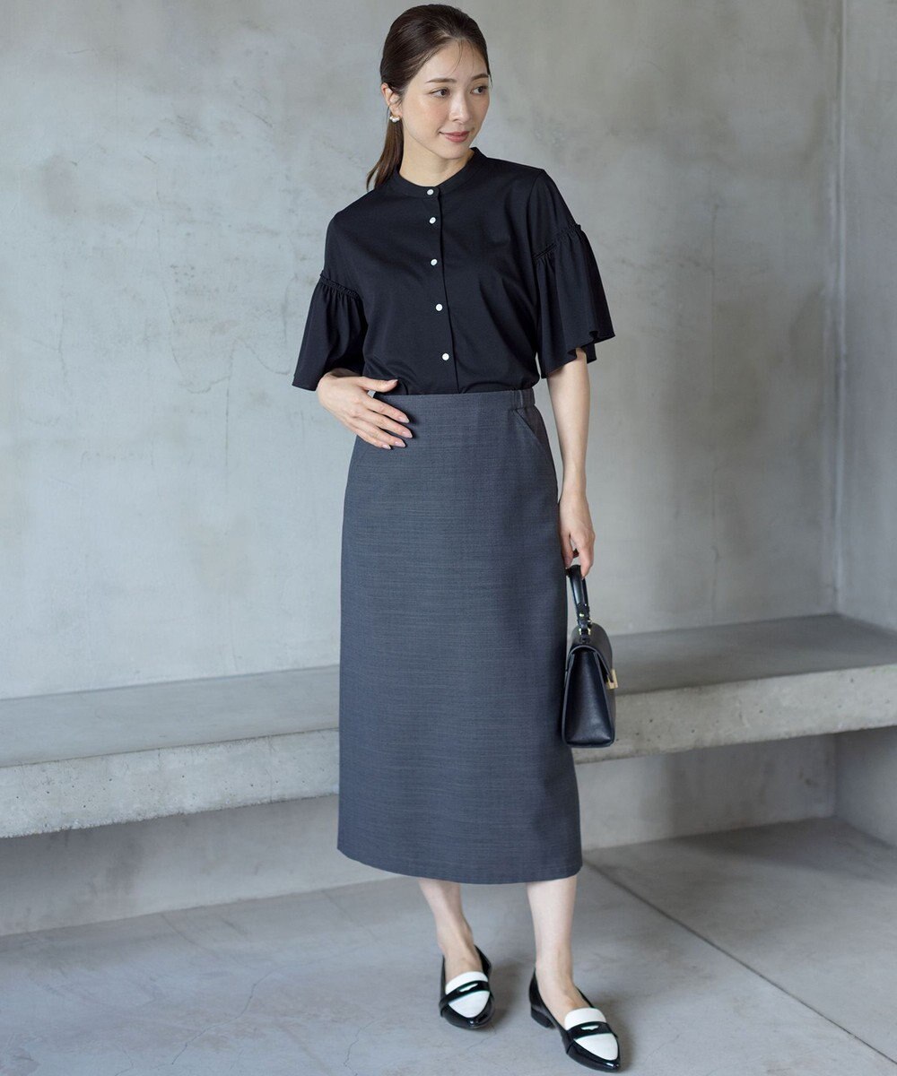 組曲 ギャザースリーブクリア カットソー 