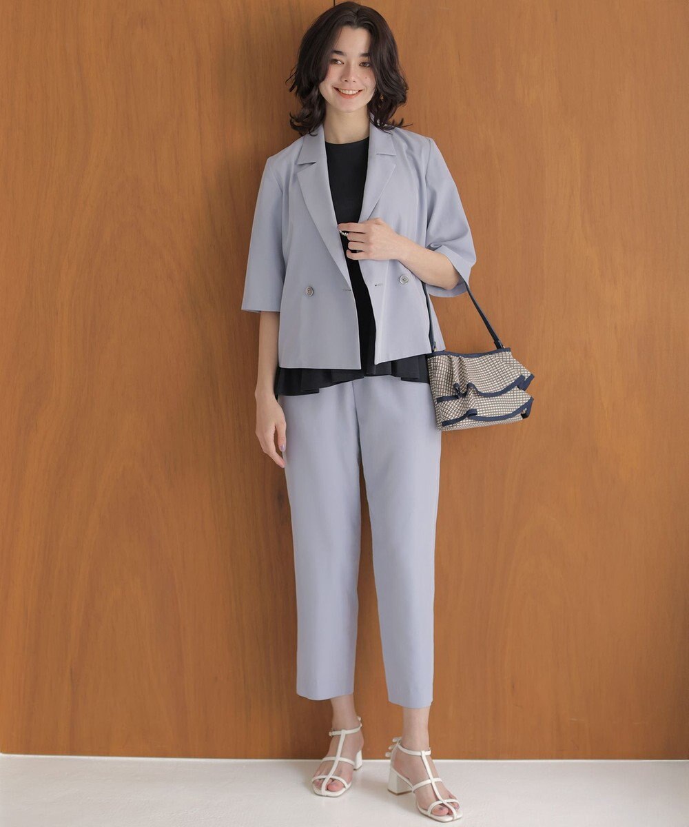 組曲 【WEB限定】トリコットジャージー ペプラムカットソー 