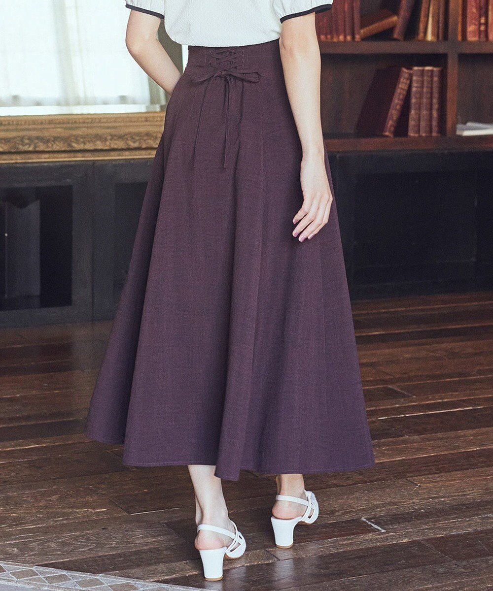 earth music&ecology バックレースアップスカート 