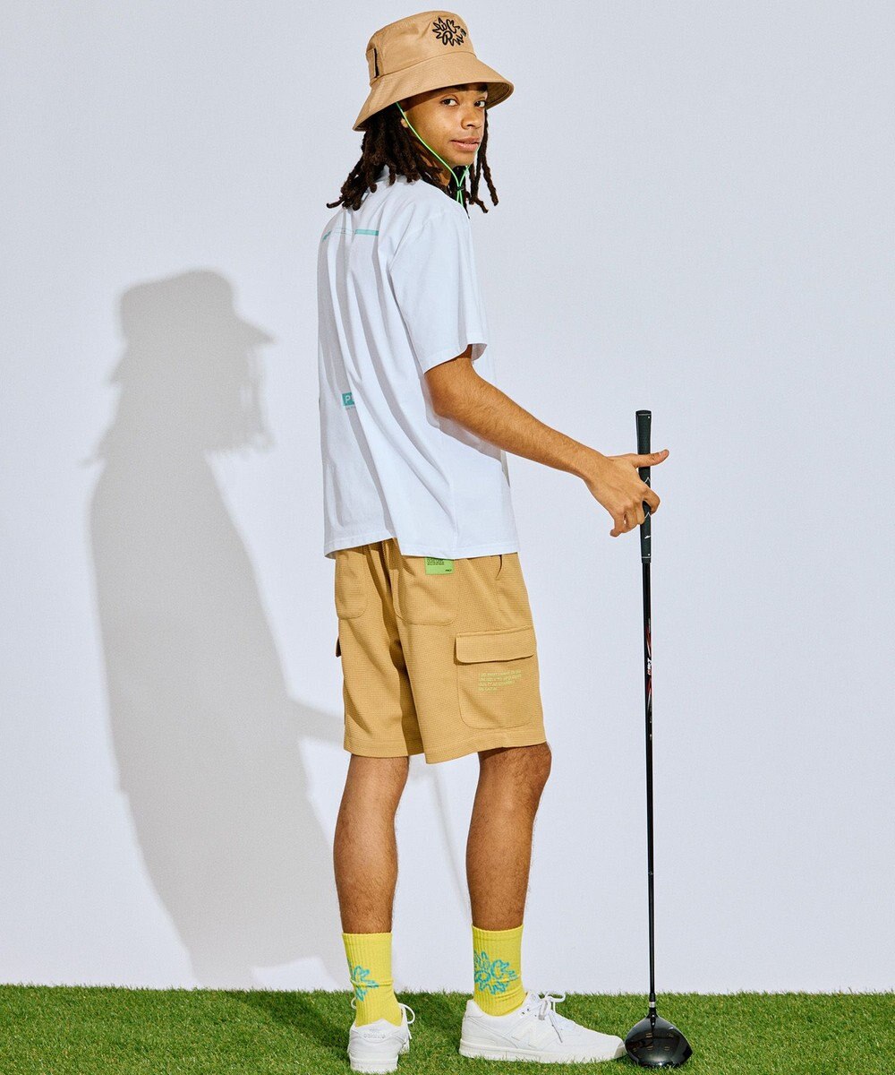 PW CIRCULUS 【UV遮蔽率99% UVカット / 速乾 / ストレッチ】【GOLF OUT掲載】【MEN】アニマルグラフィックモックネックT ゴルフ 