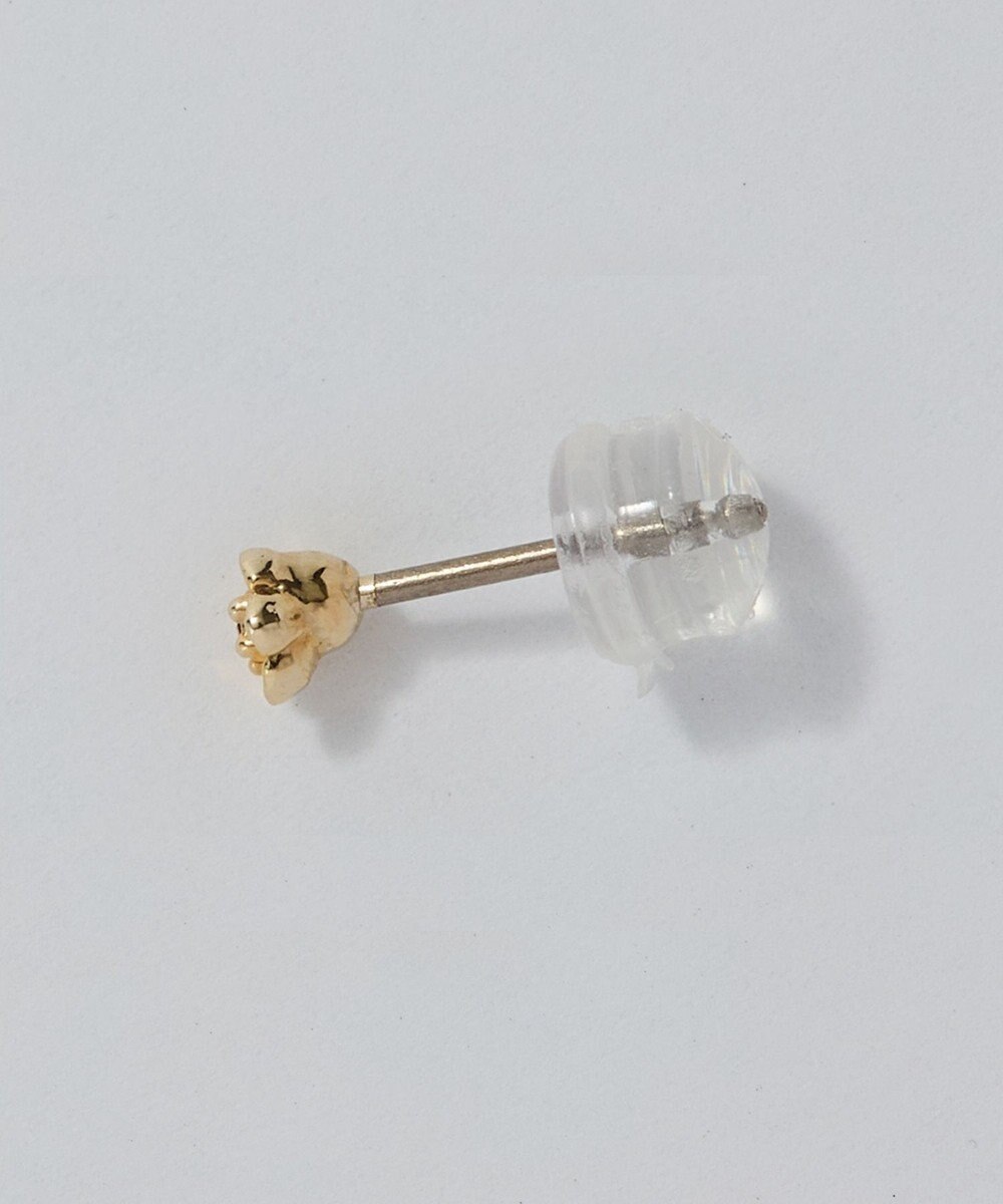 Phoebe 【金属アレルギー対応】プチフラワービジュースタッドピアス　オレンジ/ニッケルフリー（片耳） 