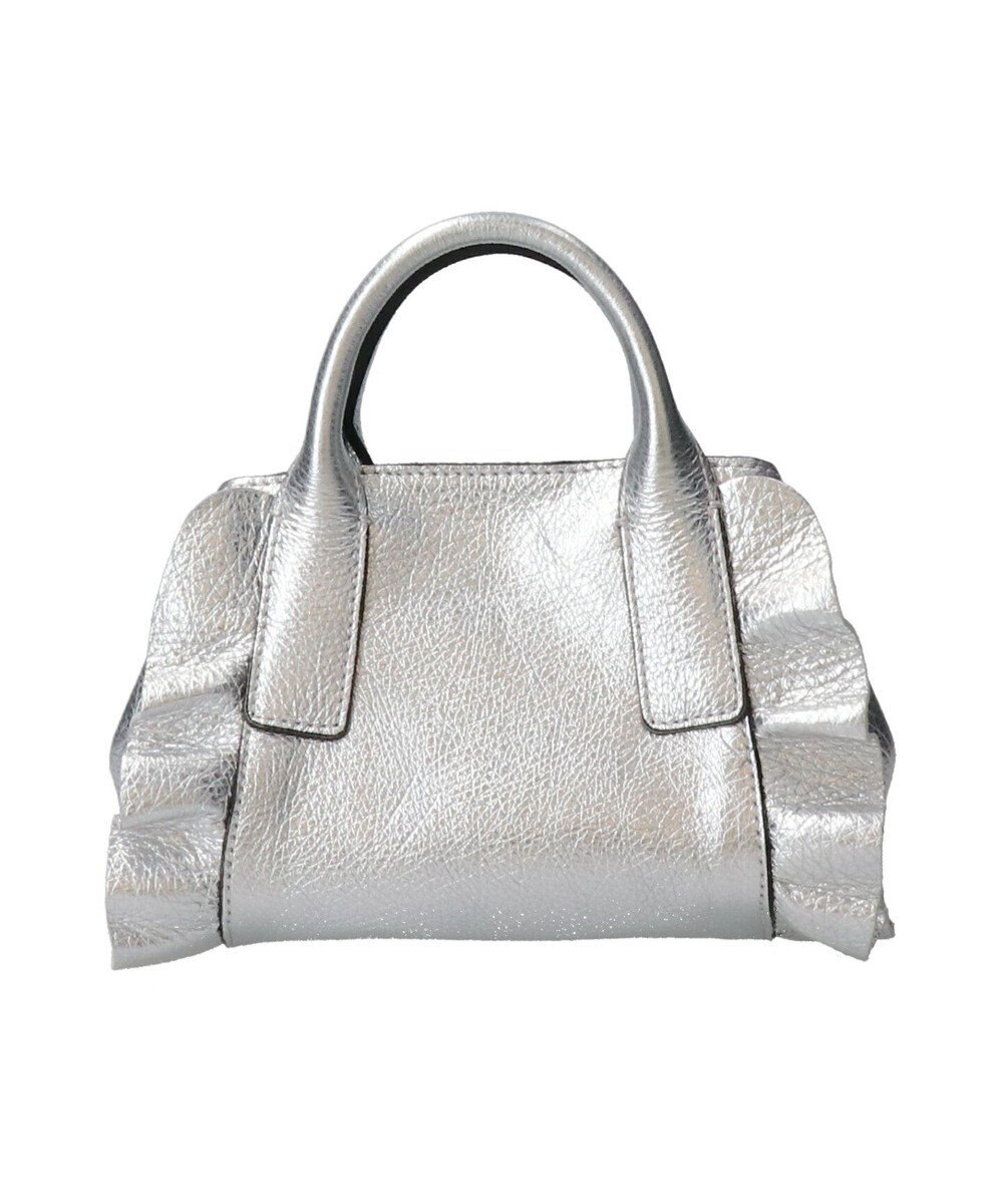 INTER-CHAUSSURES 【RIPANI】メタリックレザーフリルデザインミニバッグ 