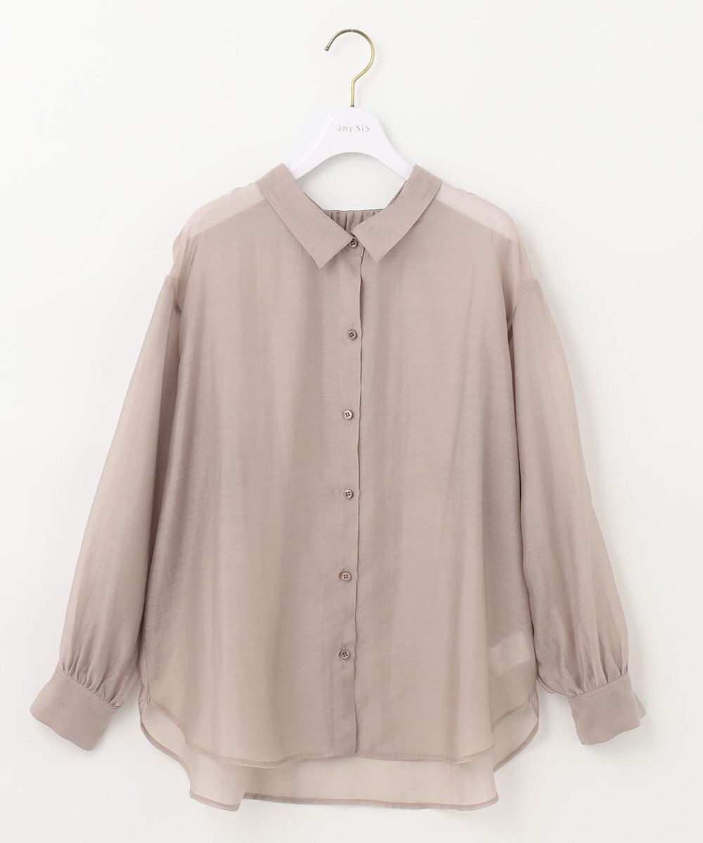 ANY SIS 【洗える】シアー シャツ 