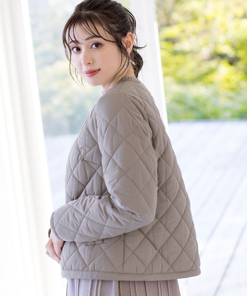 Tiaclasse L コンパクトなシルエットのキルティングショートコート 