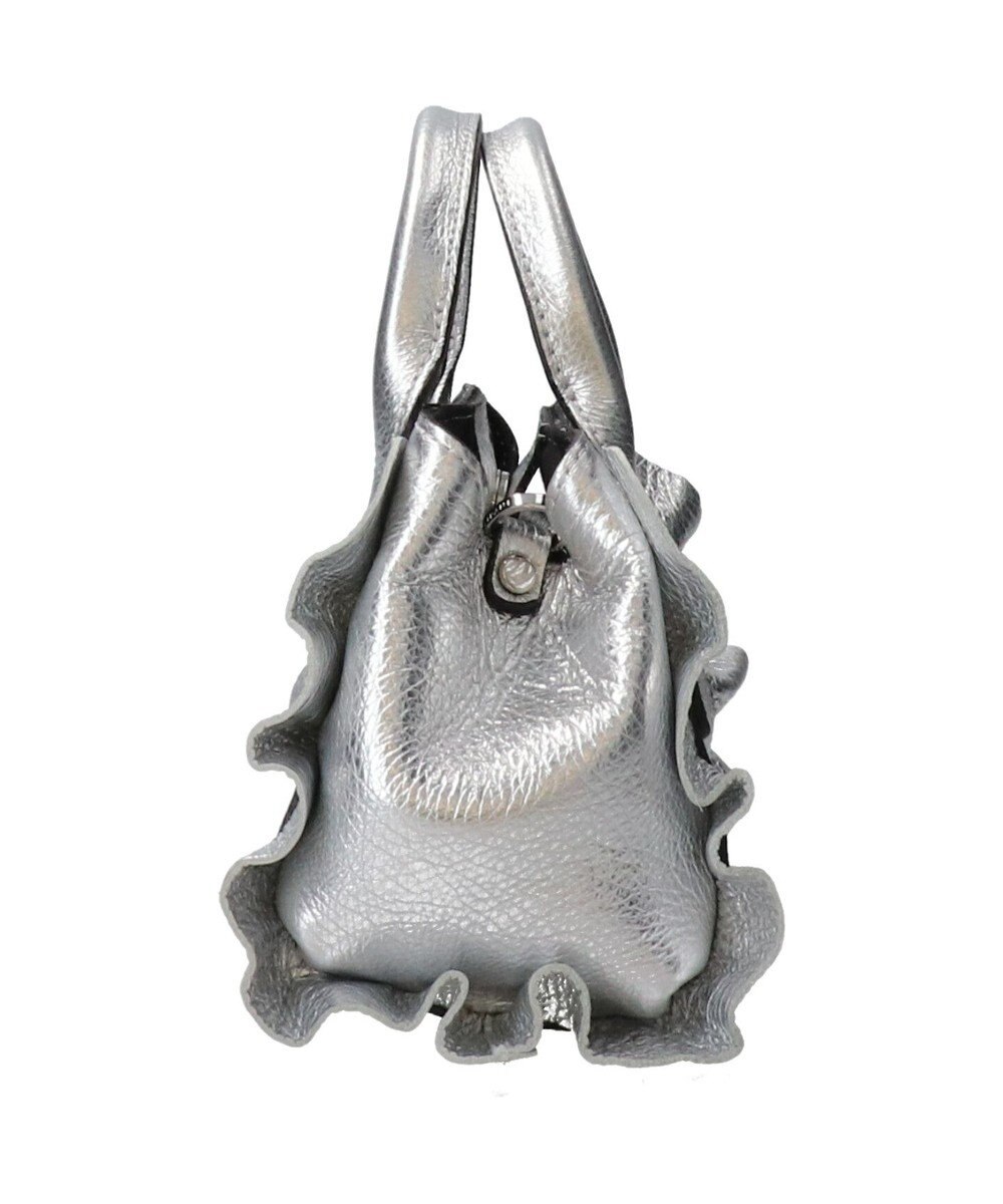 INTER-CHAUSSURES 【RIPANI】メタリックレザーフリルデザインミニバッグ 