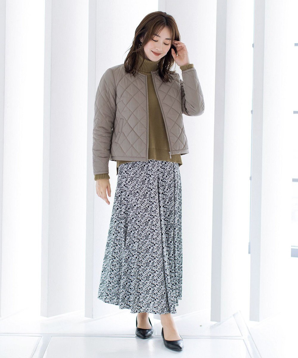 Tiaclasse L コンパクトなシルエットのキルティングショートコート 