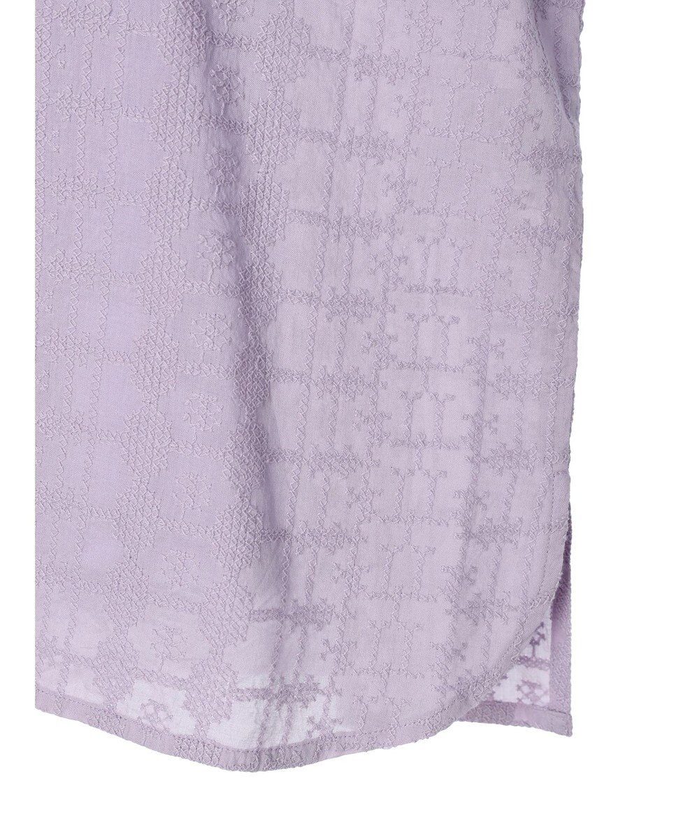 Green Parks インド綿 SET２点 刺繍７分丈ブラウス＋タンクトップ 