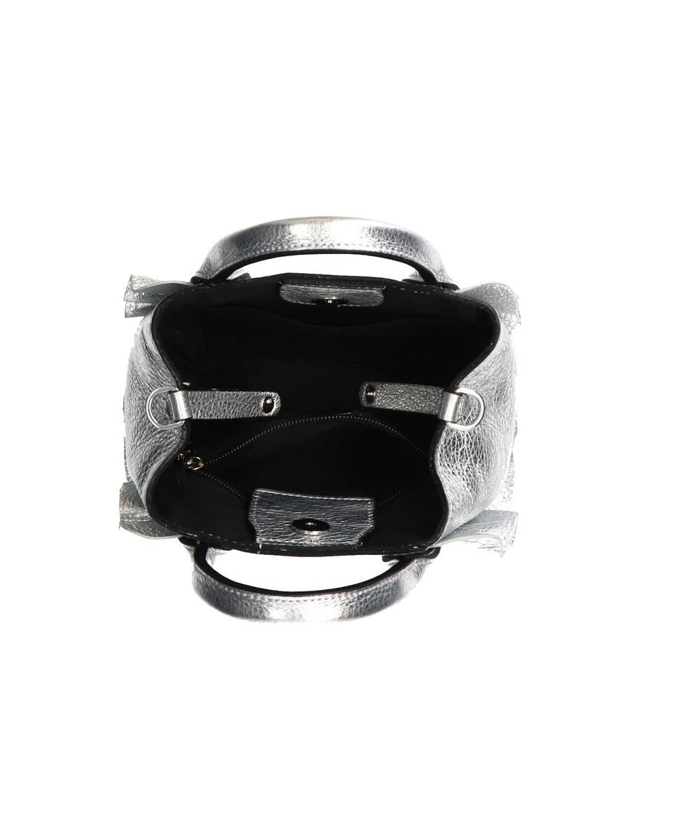 INTER-CHAUSSURES 【RIPANI】メタリックレザーフリルデザインミニバッグ 