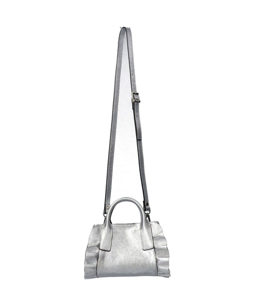 INTER-CHAUSSURES 【RIPANI】メタリックレザーフリルデザインミニバッグ 