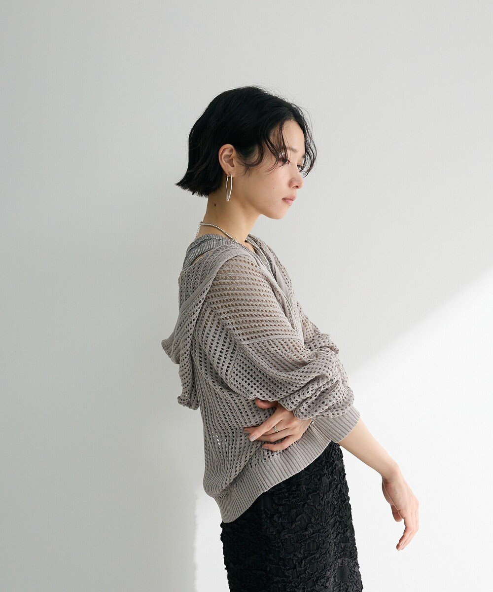 Green Parks メッシュニットパーカー 