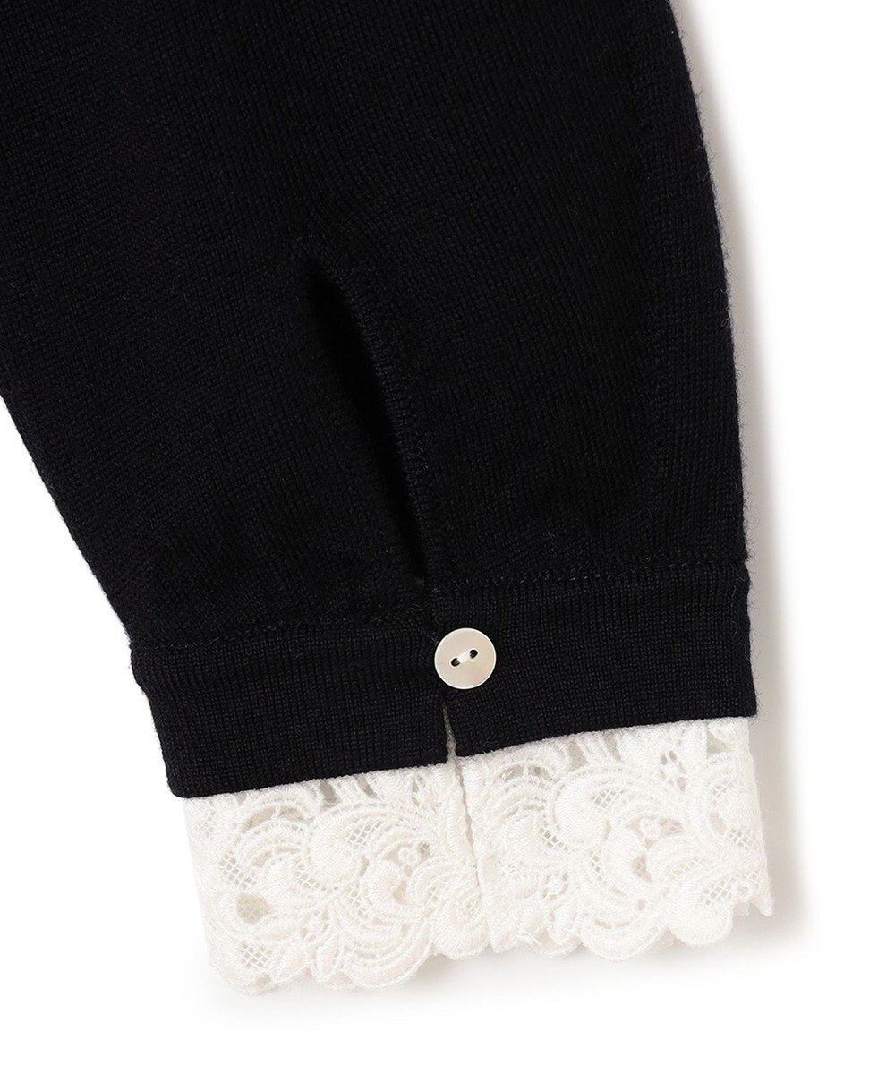 23区 【洗える】エンブロイダリー 襟デザイン ニット 