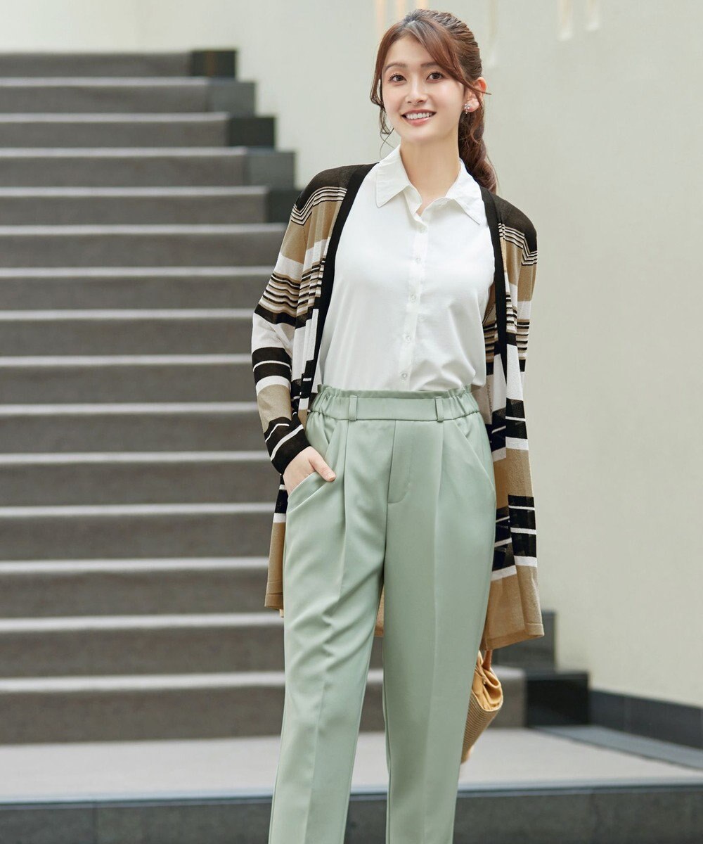 Tiaclasse マルチボーダーカーディガン 