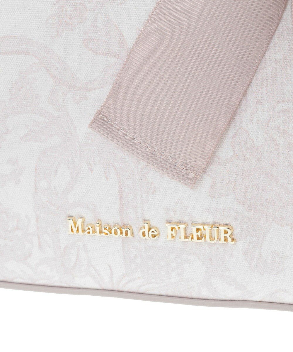 Maison de FLEUR フラワーガーデンプリント2Wayスクエアトート 