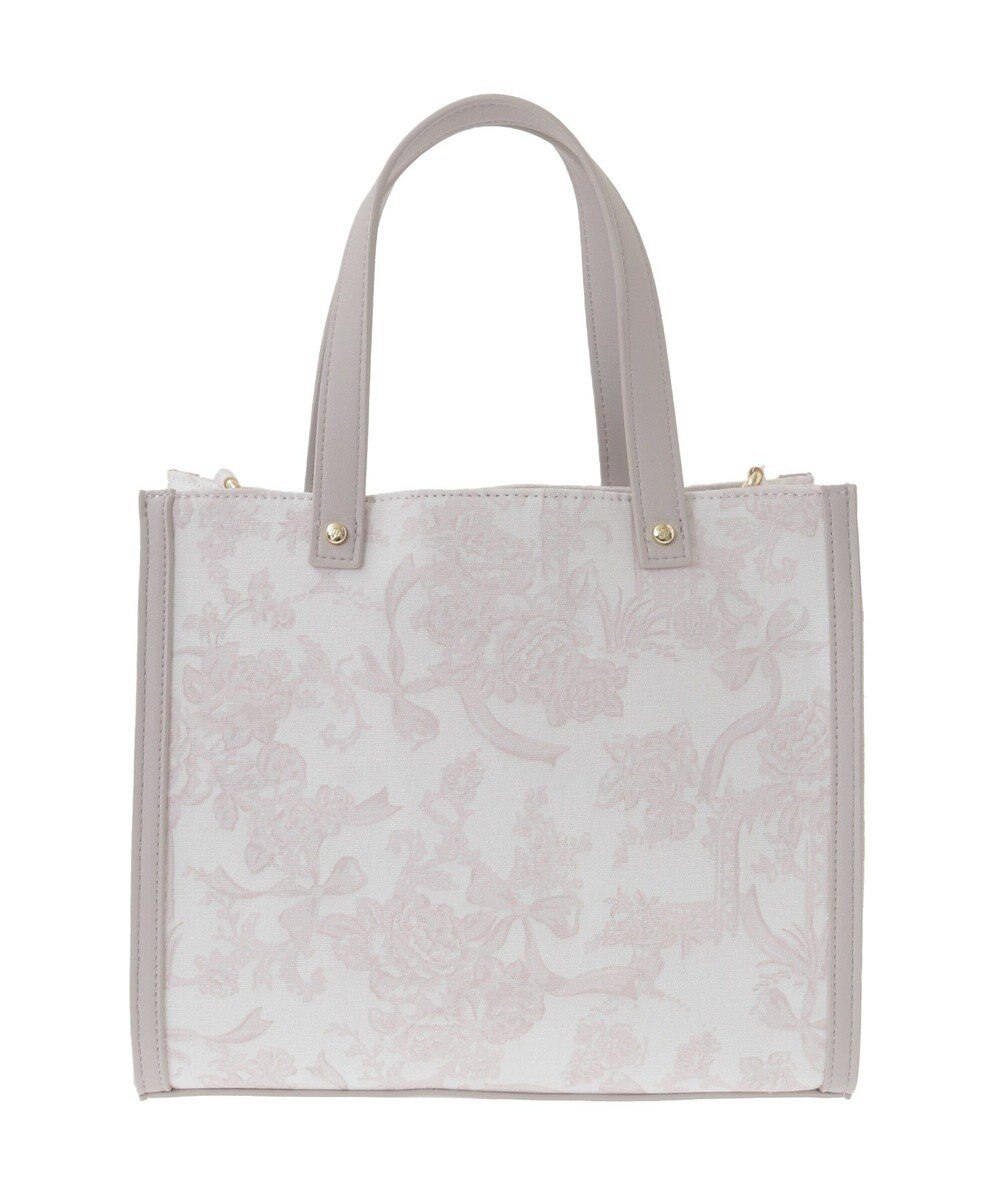 Maison de FLEUR フラワーガーデンプリント2Wayスクエアトート 