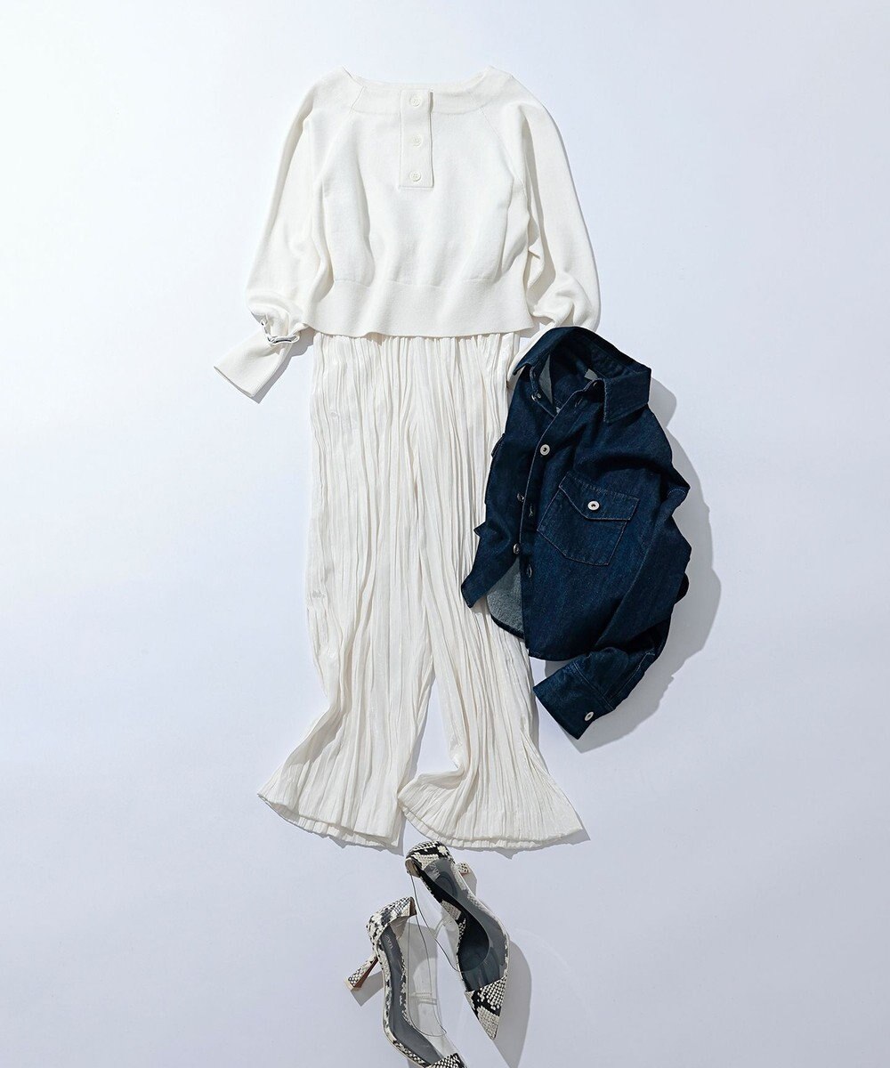 uncrave スウェットライクニット ヘンリーネックトップス 