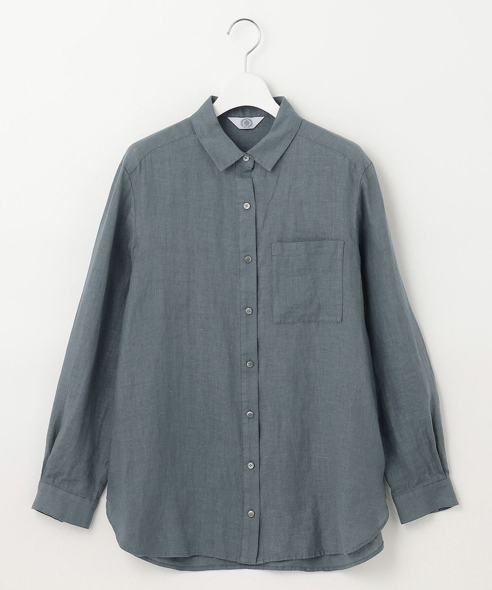 J.PRESS LADIES 【洗える】リネン シャツ 