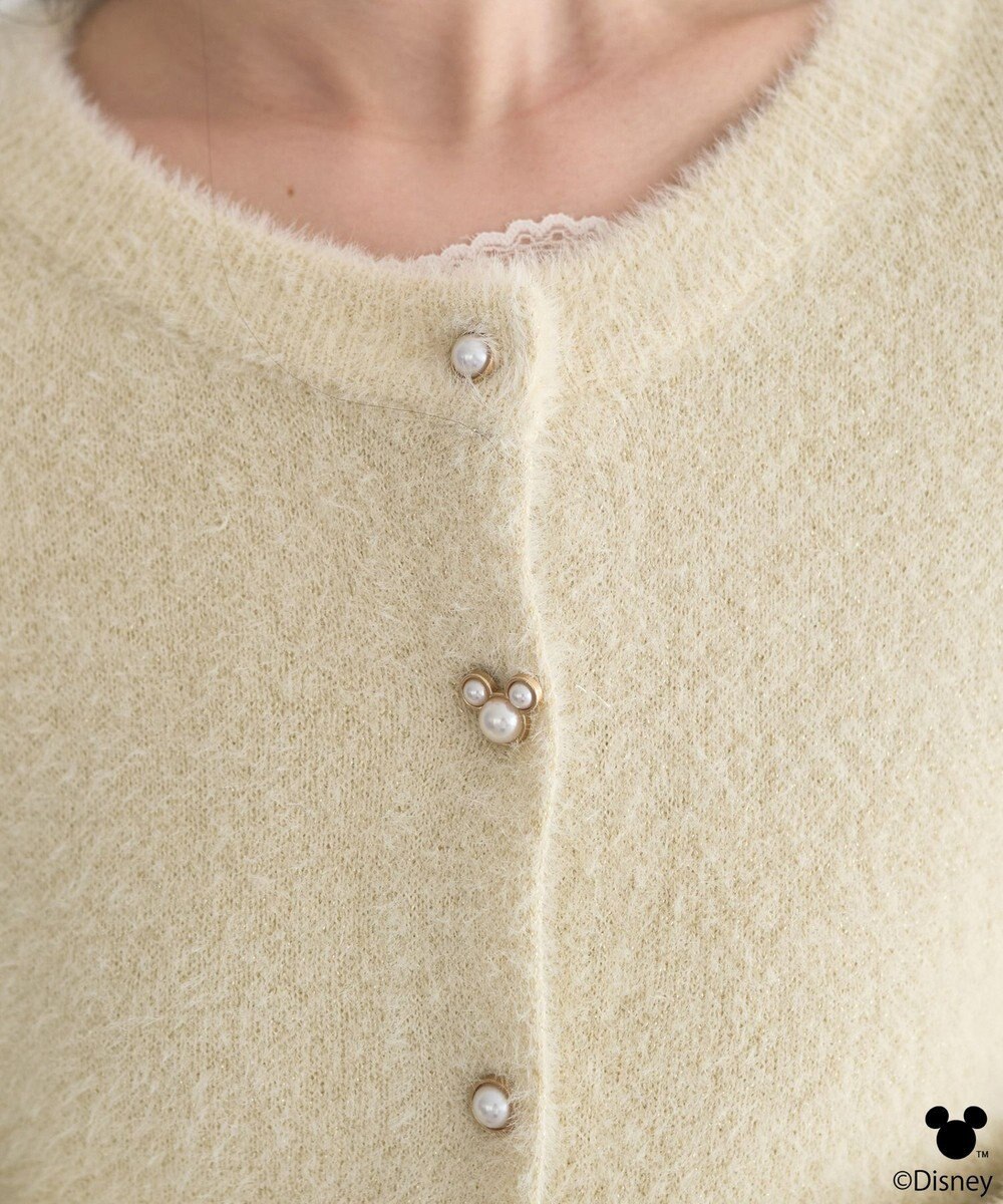 earth music&ecology 【予約】Disney/ポイントミッキーラメシャギーカーデ 