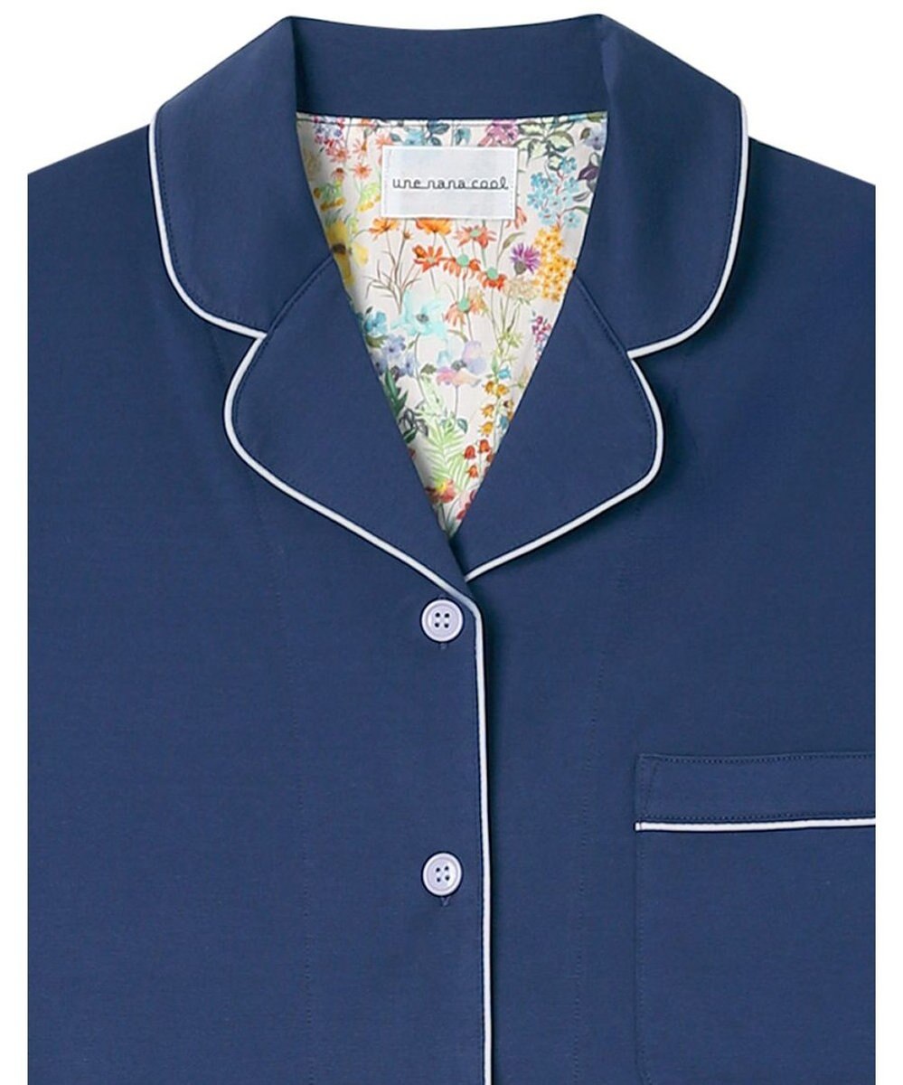 une nana cool 【綿100%】60/2 やわらか天竺 半袖開襟パジャマ MADE WITH LIBERTY FABRIC 