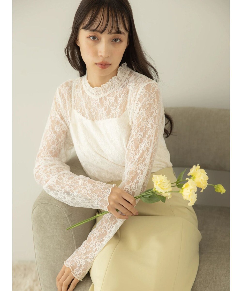 earth music&ecology レースドッキングプルオーバー 