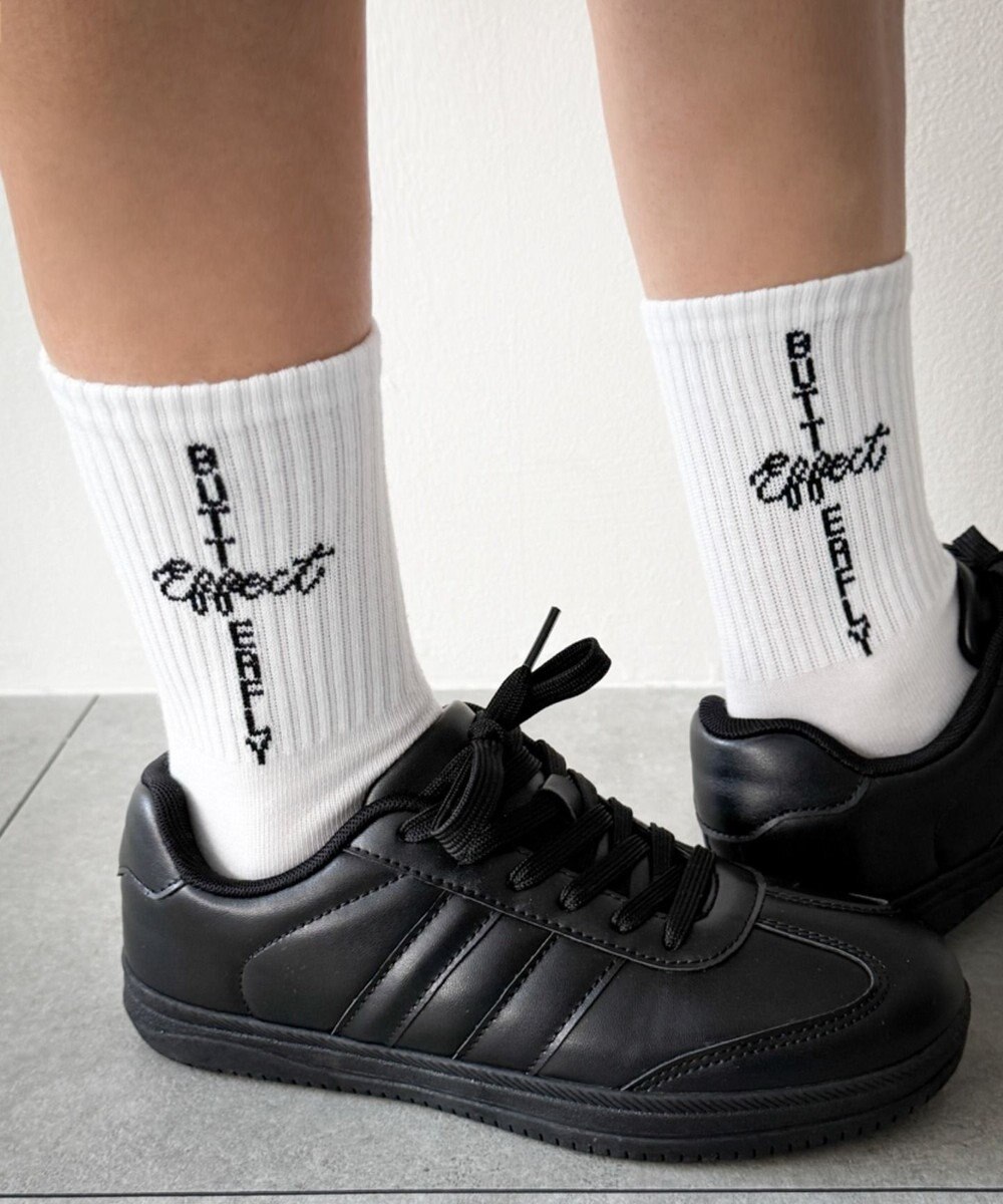 WEGO クロスロゴデザインソックス 