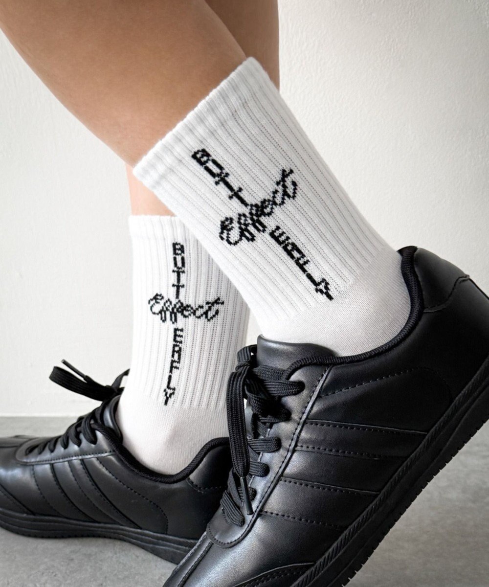 WEGO クロスロゴデザインソックス 