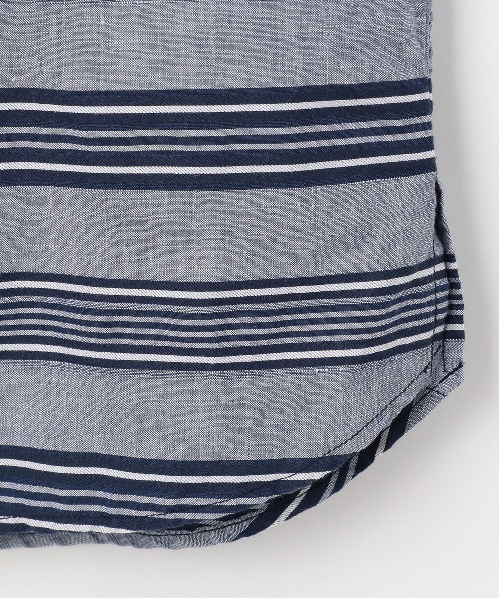 JOSEPH ABBOUD MOUNTAIN 【SPACE／UNISEX】七分袖 ランダムボーダー シャツ 