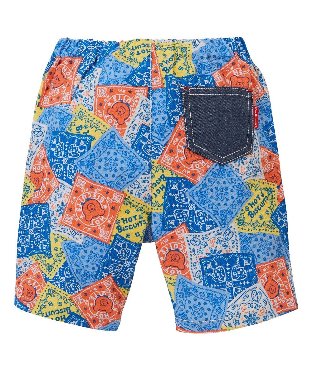 MIKI HOUSE HOT BISCUITS 【80-120cm】バンダナ柄 6分丈ハーフパンツ 