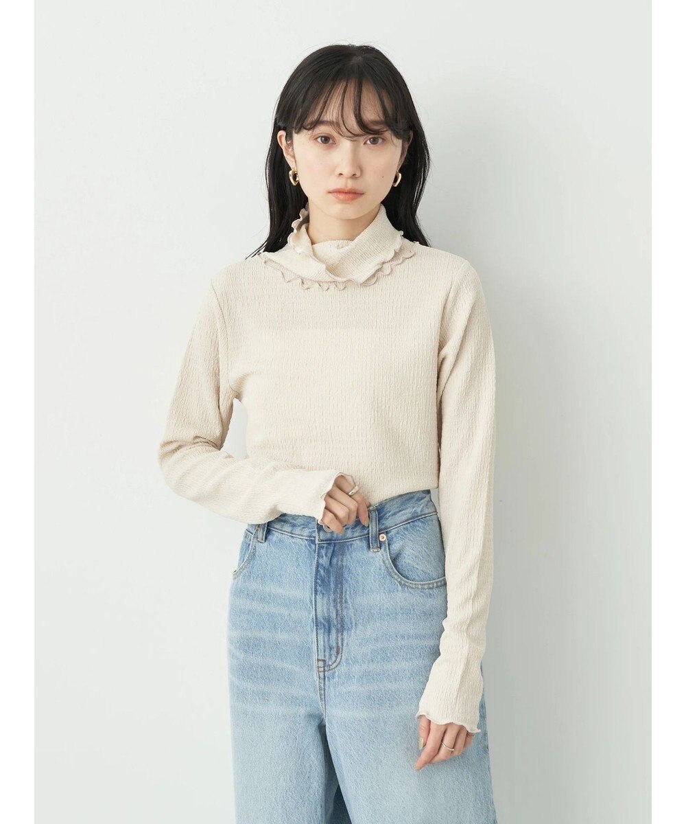 earth music&ecology ジャガードハイネックメローインナー 