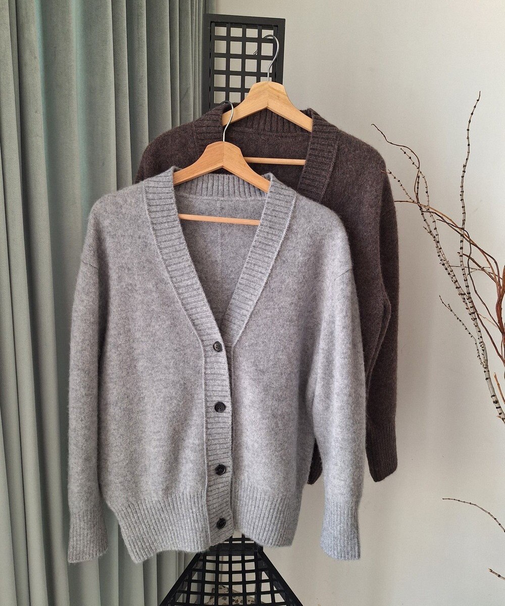 TOQUE 〈大草直子さんアドバイザー〉ベビーアルパカ×ウール縮絨ニットカーディガン 