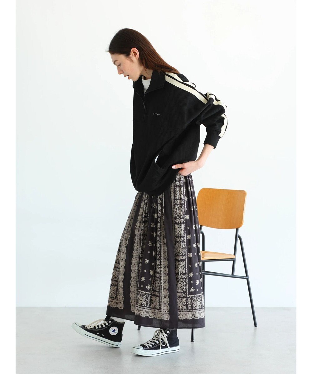 CRAFT STANDARD BOUTIQUE パネル柄マキシギャザースカート 