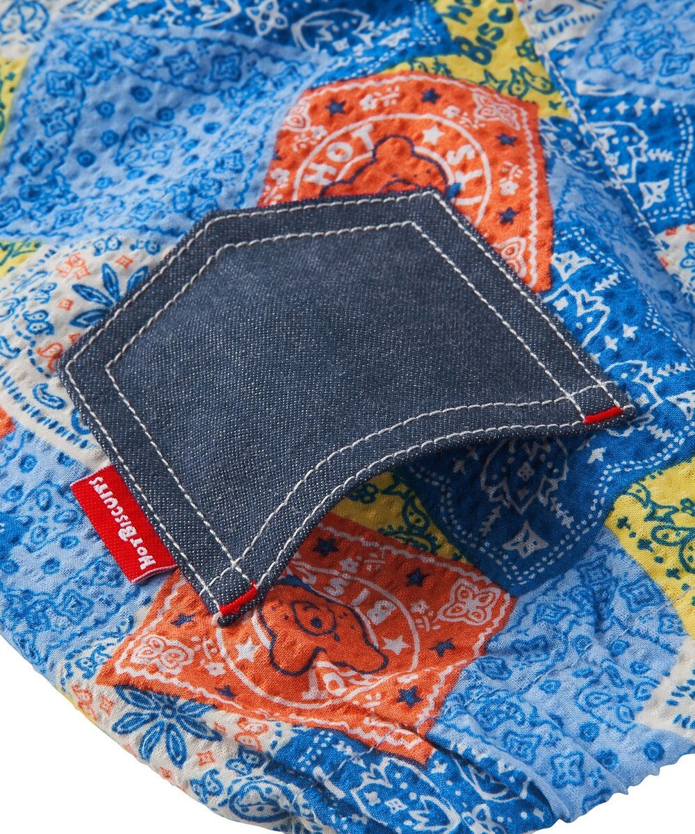 MIKI HOUSE HOT BISCUITS 【80-120cm】バンダナ柄 6分丈ハーフパンツ 