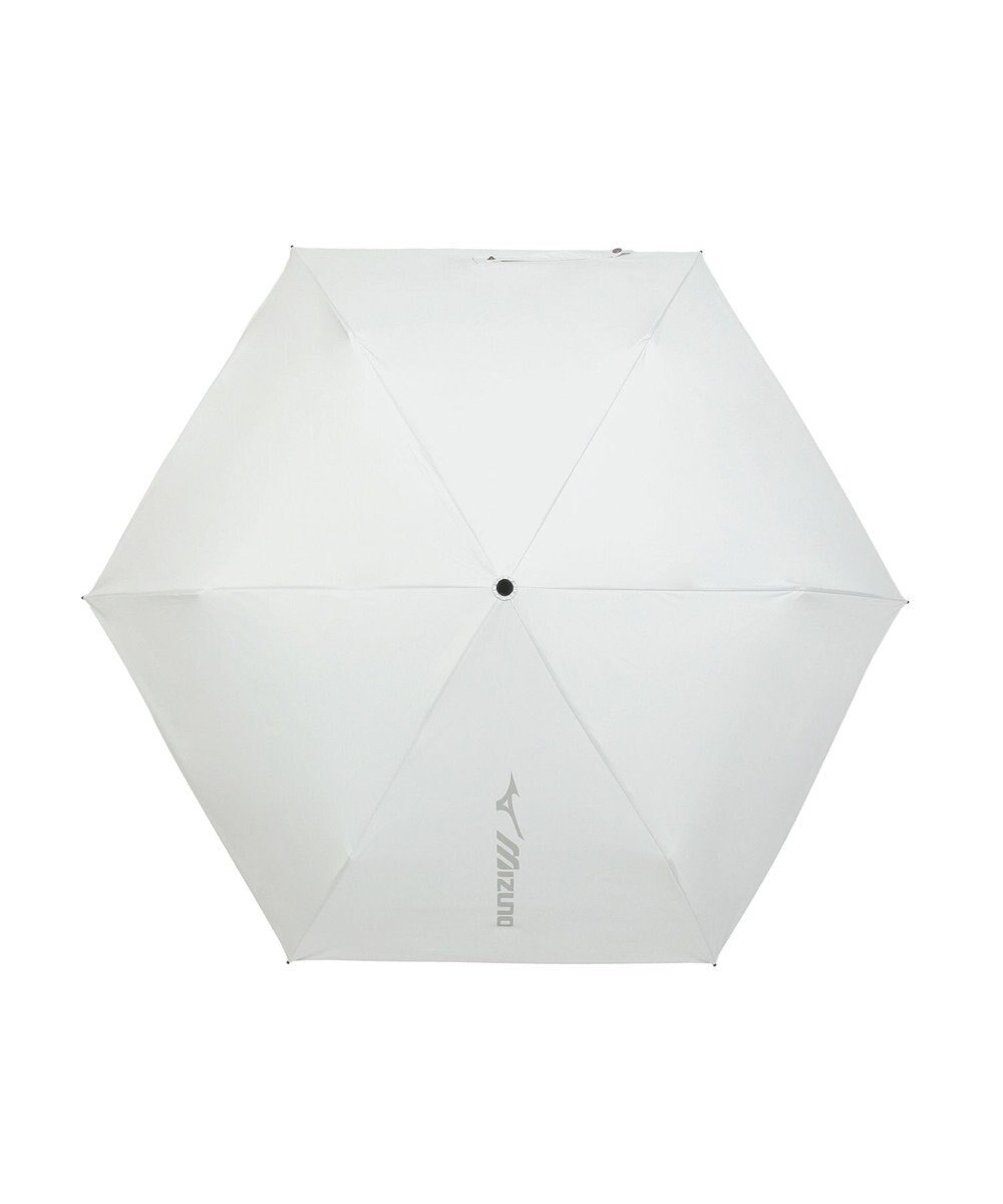 MOONBAT 【WEB限定】MIZUNO  (ミズノ) BIGロゴ 無地 日傘 折りたたみ傘 自動開閉 1プッシュ パラソル 晴雨兼用 軽量 一級遮光 遮熱効果 遮光率100% UV遮蔽100% 