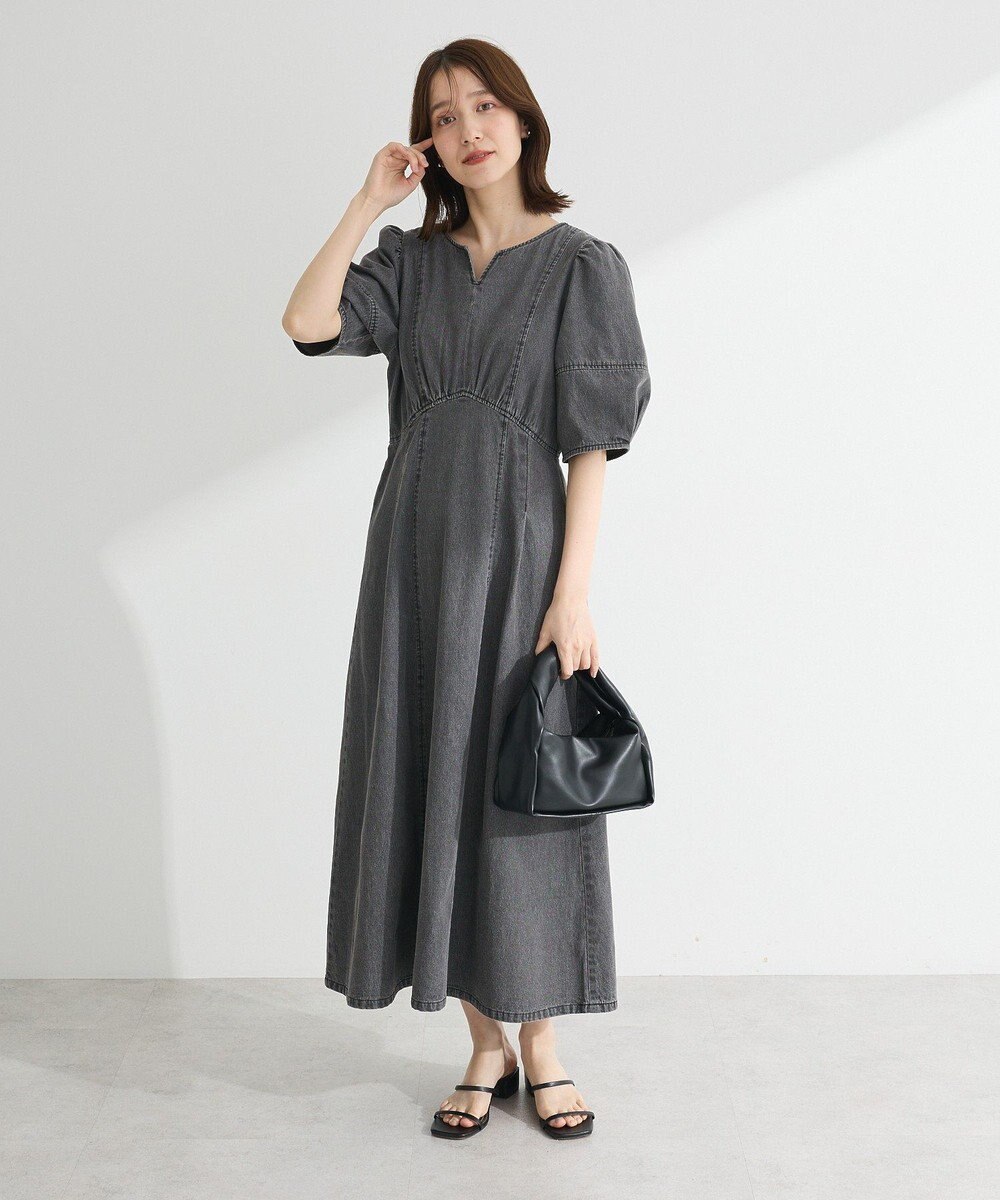 Green Parks ・ＥＬＥＮＣＡＲＥ　ＤＵＥ　デニム５分袖ワンピース 