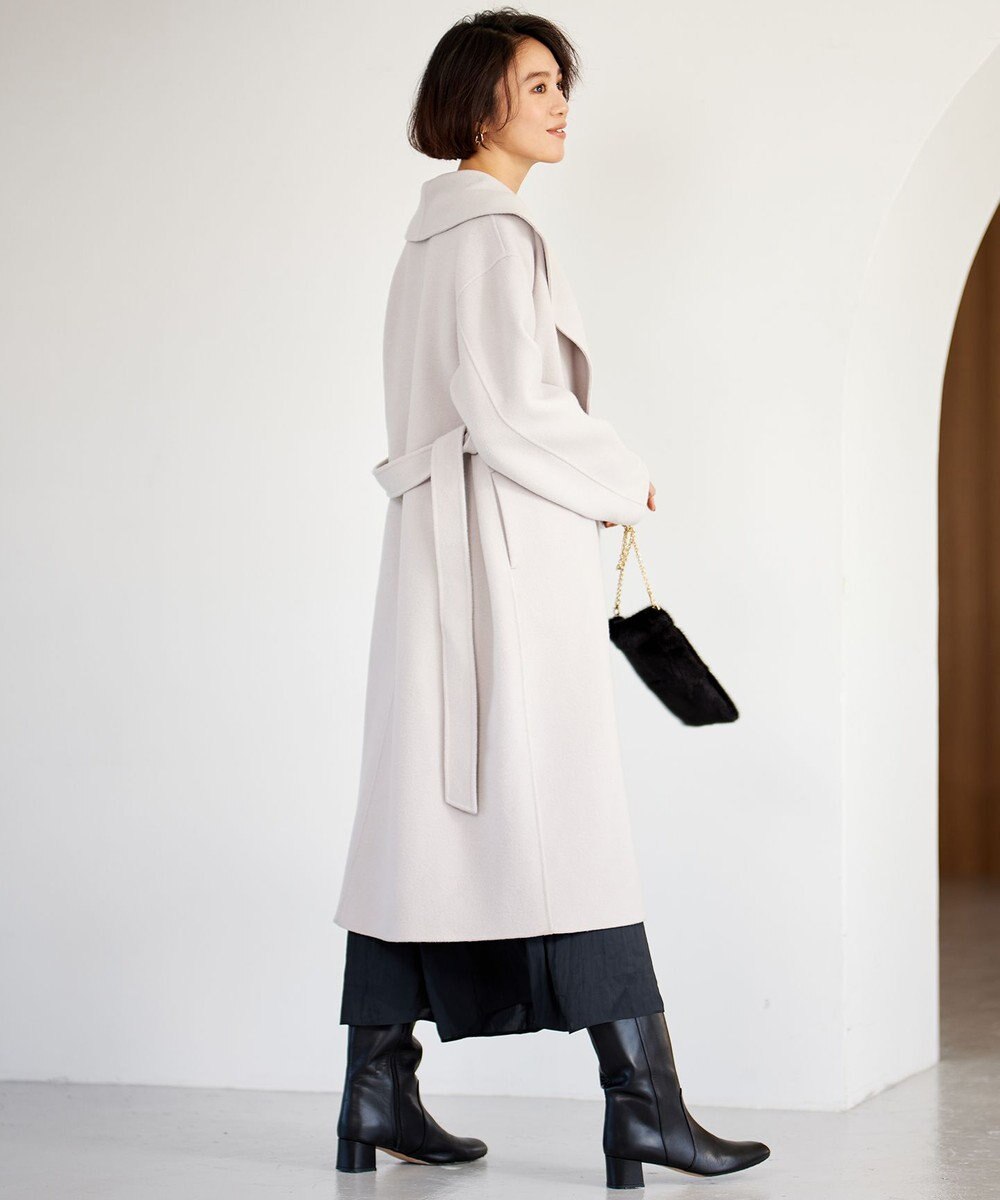 自由区 S ウールリバーロング コート 