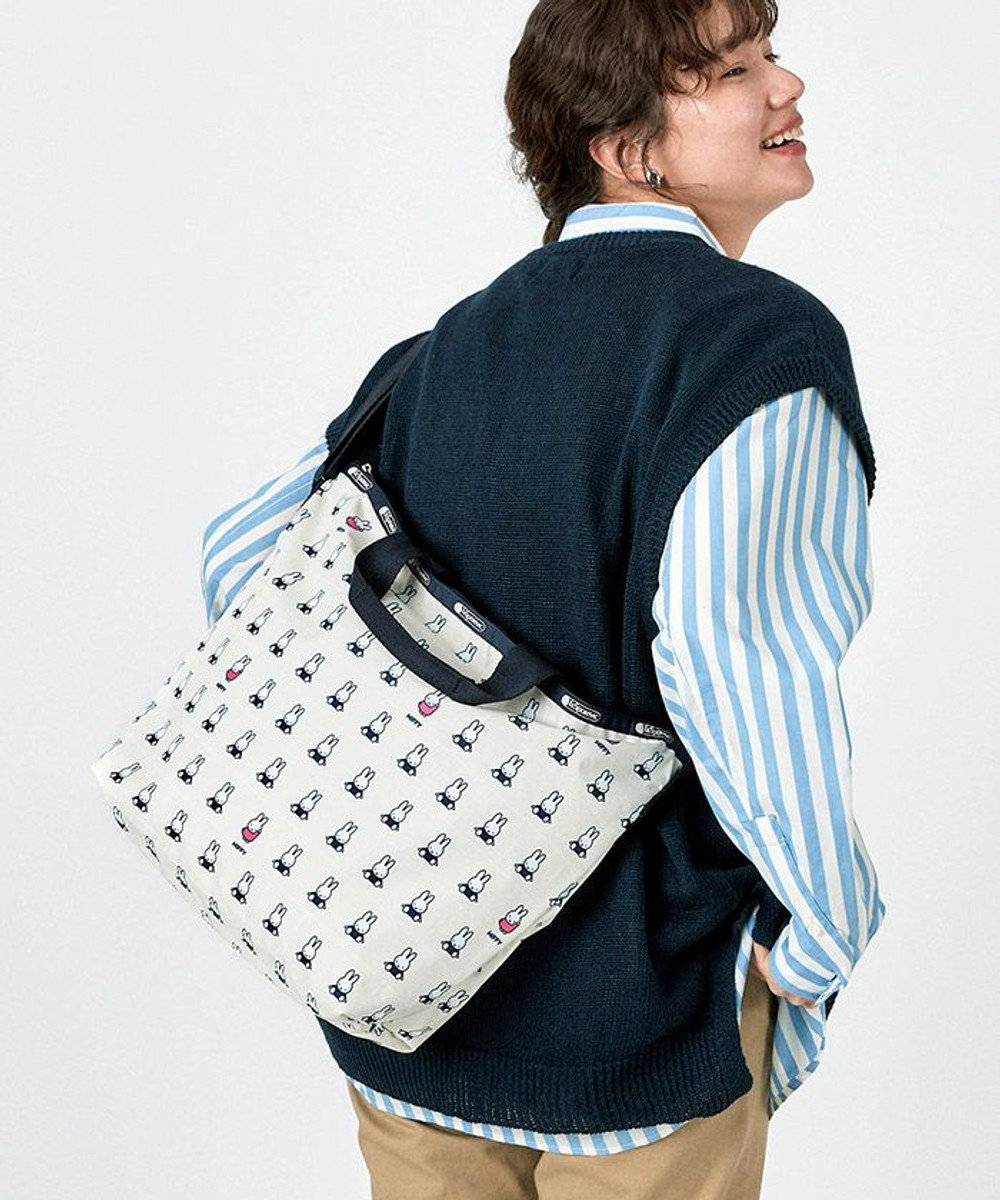 LeSportsac DELUXE EASY CARRY TOTE/ミッフィーグリッドチェック ミッフィーグリッドチェック