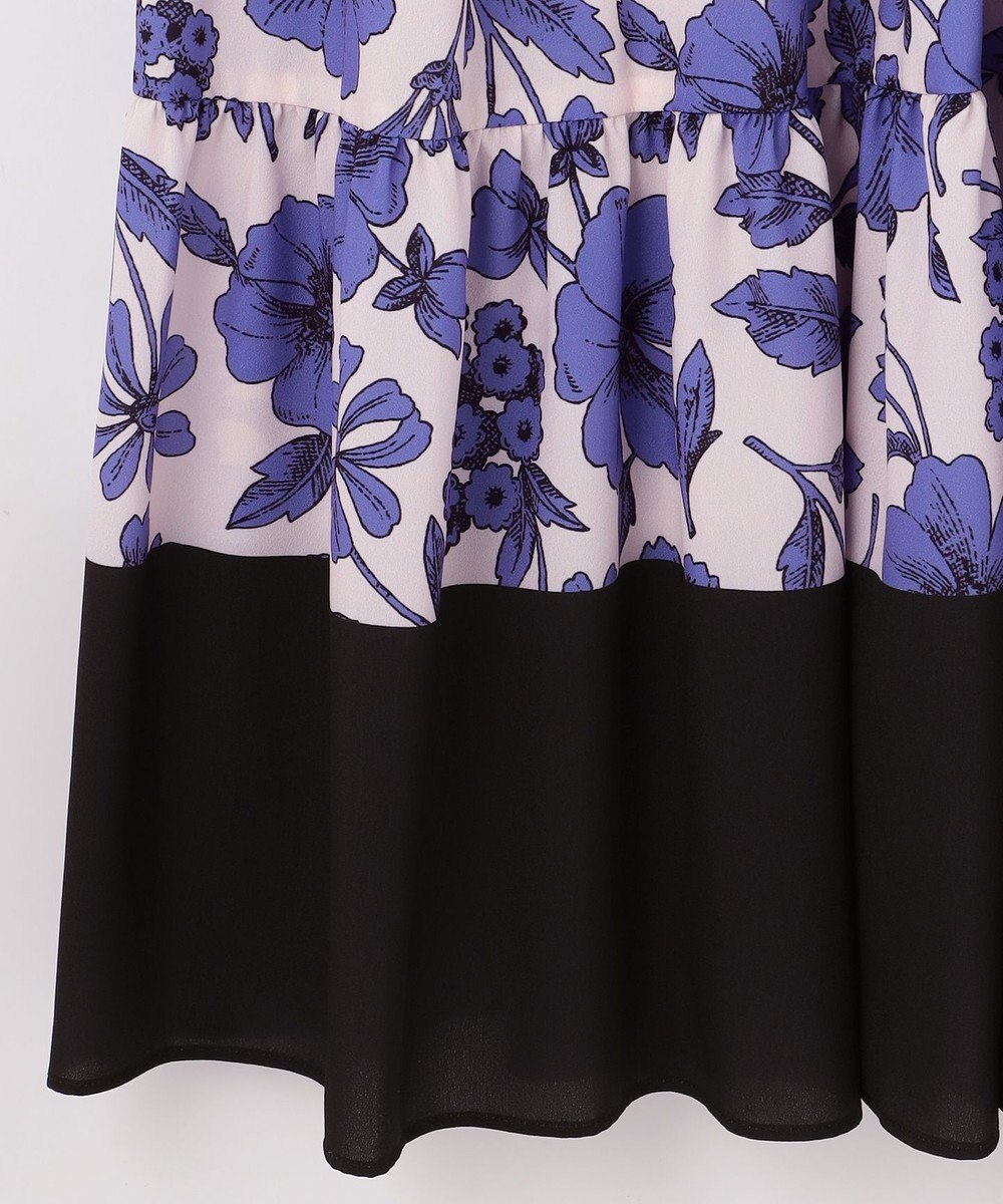 GRACE CONTINENTAL フラワープリントティアードワンピース 