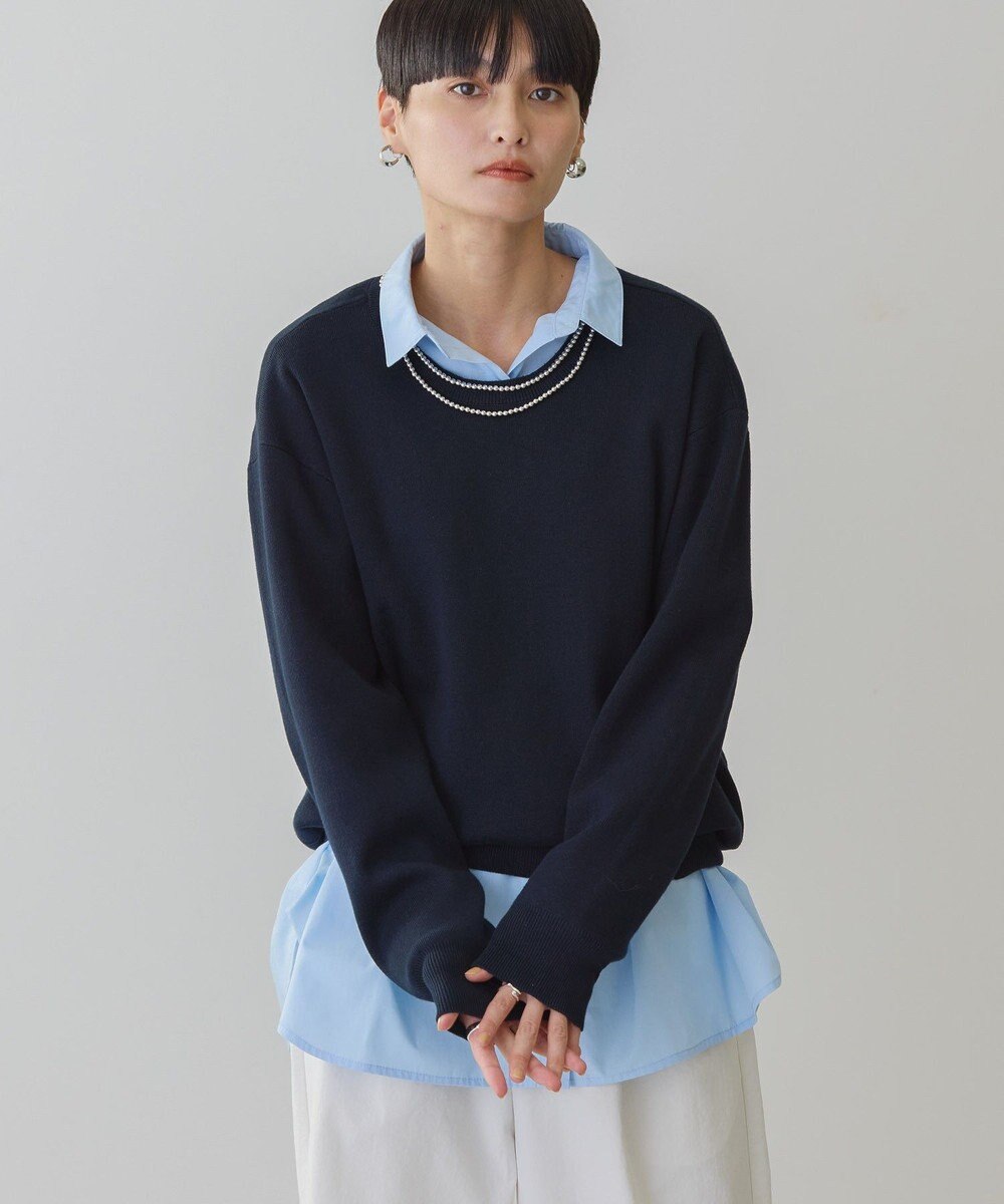 AMERICAN HOLIC スウェットライクニットプルオーバー 