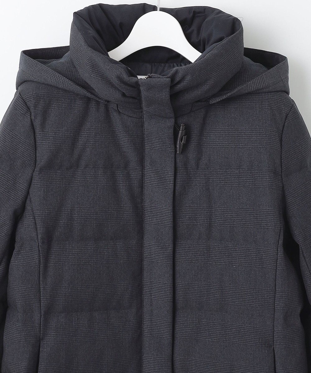 J.PRESS LADIES S ハウンドトゥース&グレンチェック ロング ダウンコート 