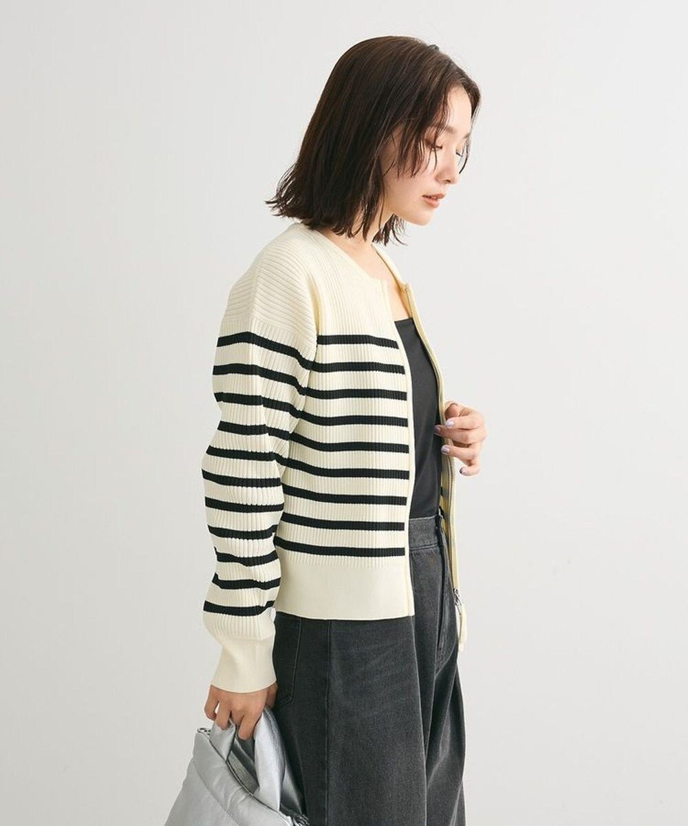 Green Parks ＺＩＰ付きニットカーディガン 