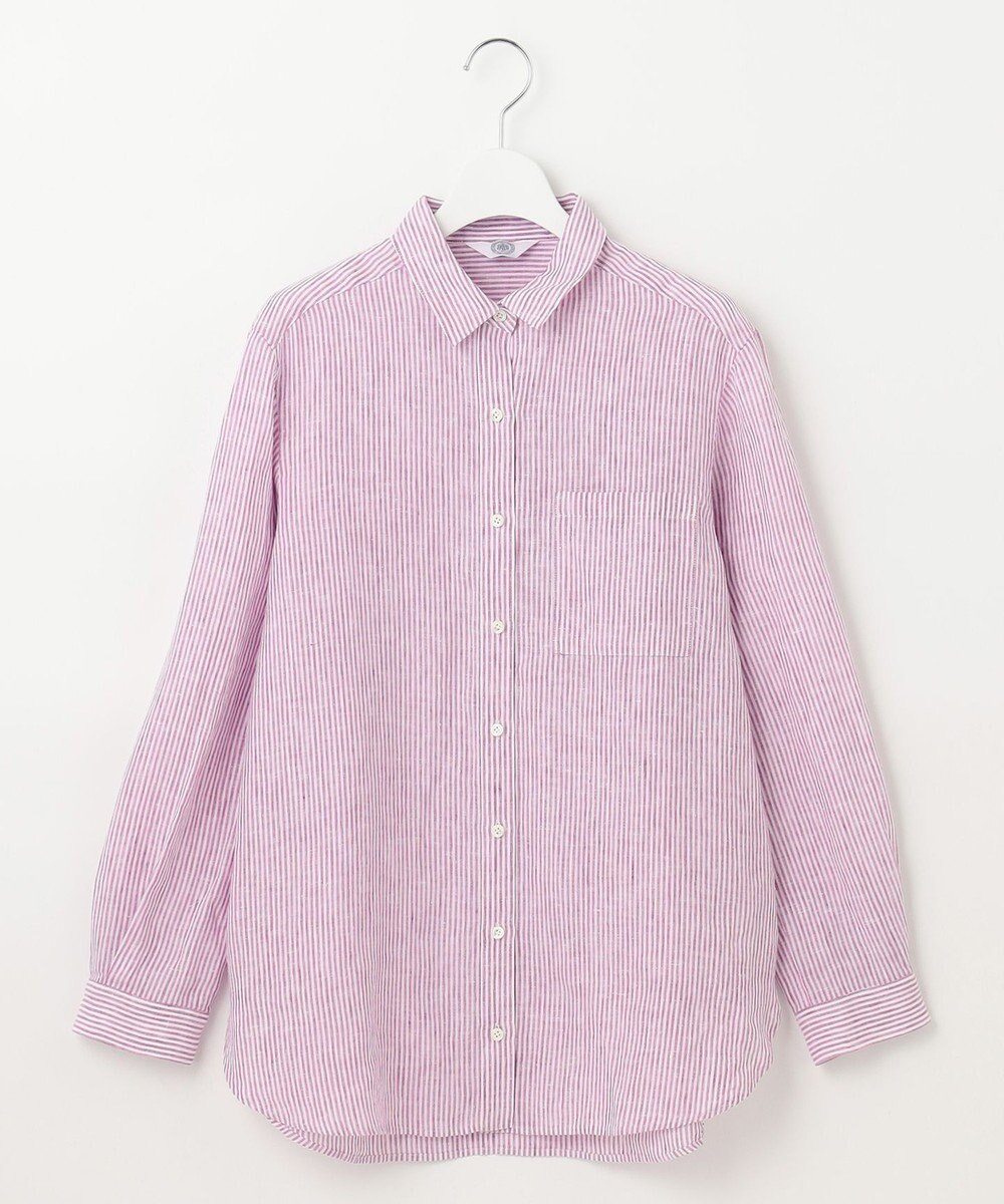 J.PRESS LADIES 【洗える】リネン シャツ 