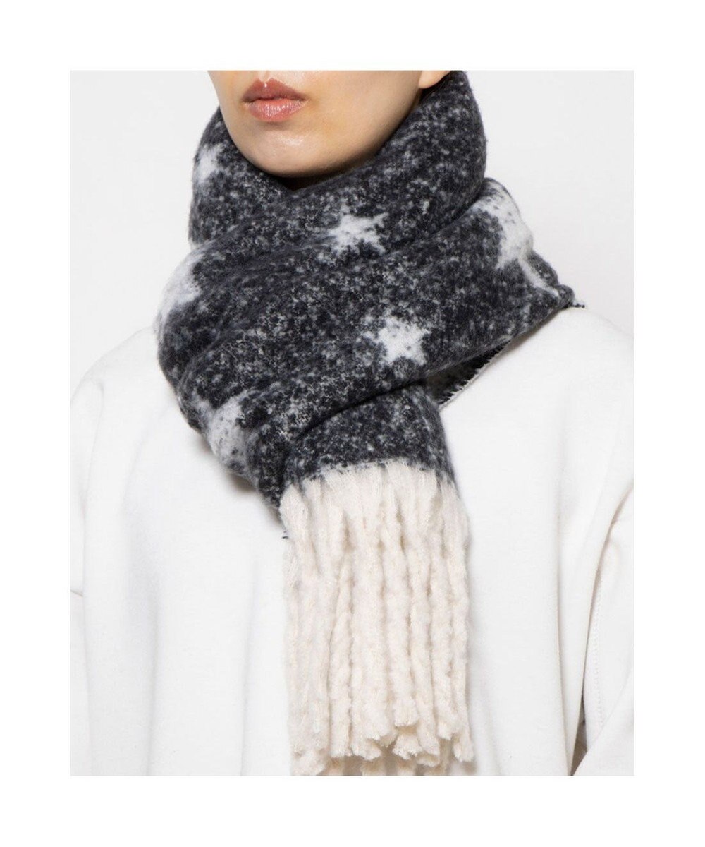 UNBILLION カシュネ cache nez / リサイクルポリ星柄ジャカードストール 