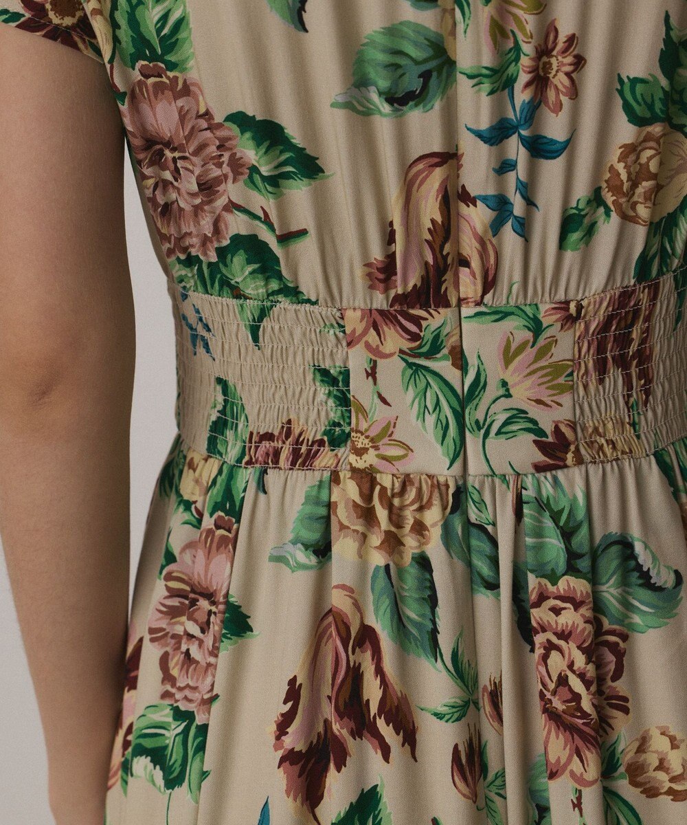 GRACE CONTINENTAL アンティークフラワープリントワンピース 