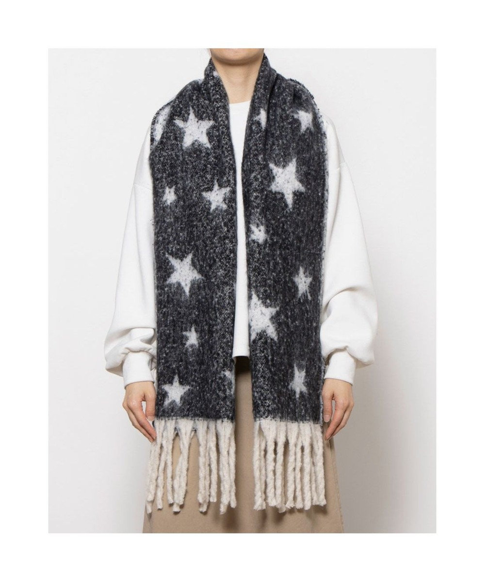 UNBILLION カシュネ cache nez / リサイクルポリ星柄ジャカードストール 