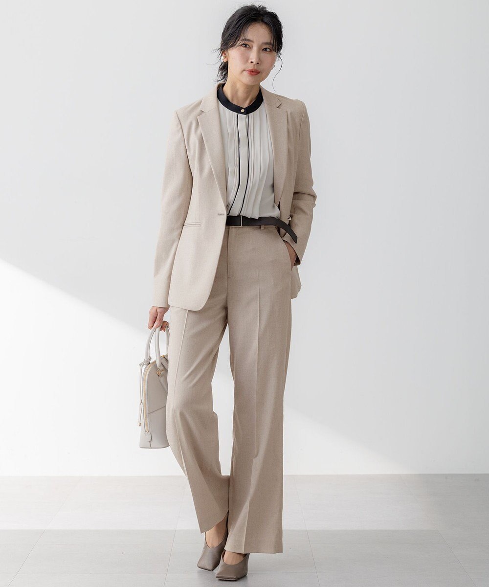 23区 【セットアップ対応/防シワ性/洗える】アイアスマットストレッチ テーラード ジャケット 