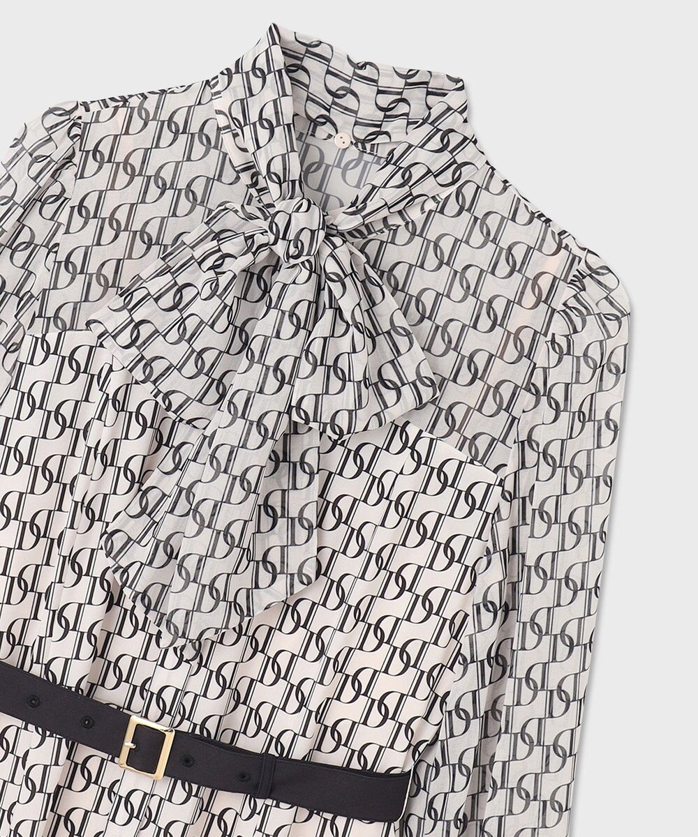 GRACE CONTINENTAL モノグラムプリントレイヤードワンピース 