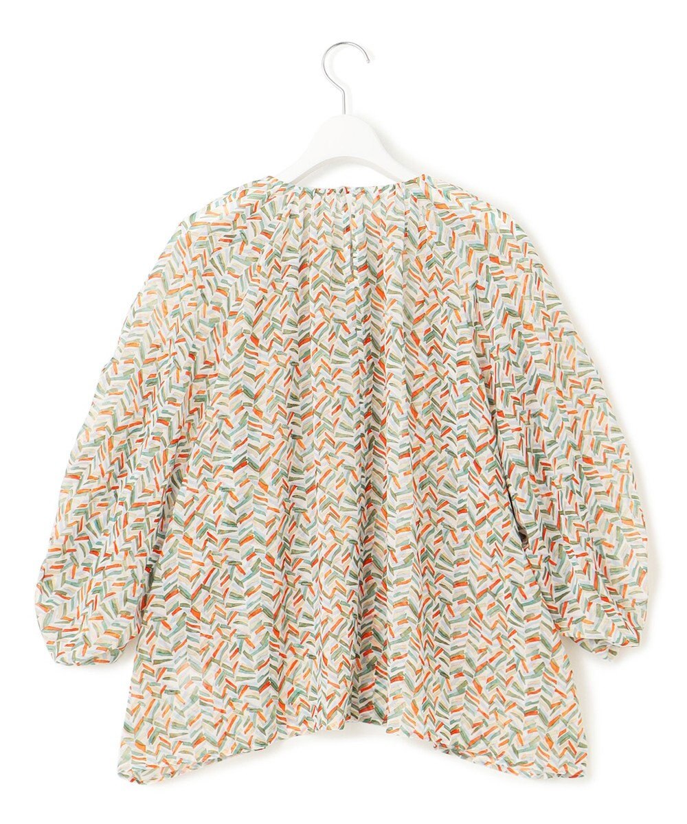 23区 【洗える】シアーヘリンボーンプリント ブラウス 